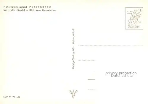 AK / Ansichtskarte Petersberg_Halle Blick vom Fernsehturm Petersberg_Halle