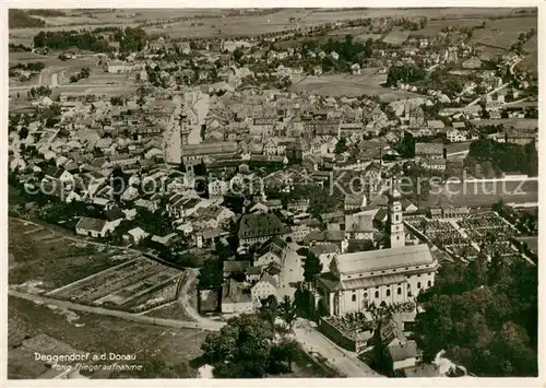 AK / Ansichtskarte Deggendorf_Donau Fliegeraufnahme Deggendorf Donau