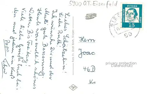 AK / Ansichtskarte Eiserfeld_Siegen Am Siegwehr Ortsansicht mit Kirche 