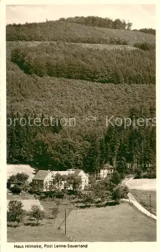 AK / Ansichtskarte Lenne_Sauerland Pension Haus Hilmeke Lenne_Sauerland