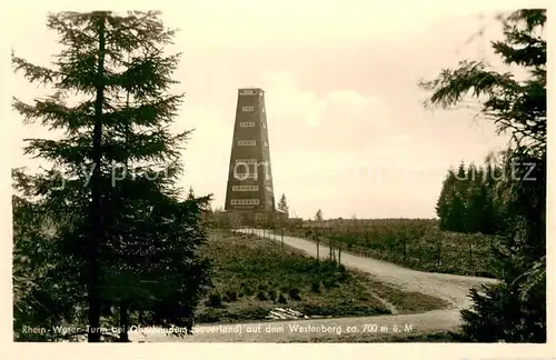 AK / Ansichtskarte Oberhundem Rhein Weserturm auf dem Westenberg Oberhundem