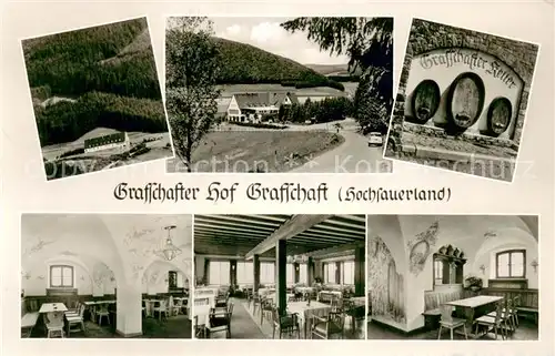 AK / Ansichtskarte Grafschaft_Sauerland Grafschafter Hof Grafschafter Keller Gastraum Weinfaesser Panorama Grafschaft_Sauerland