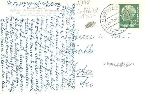 AK / Ansichtskarte Jagdhaus_Schmallenberg Gasthof Wiese Rothaargebirge 