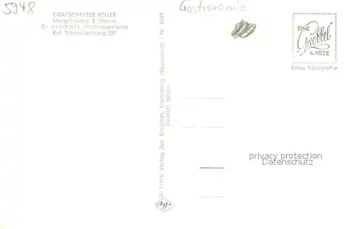 AK / Ansichtskarte Grafschaft_Sauerland Grafschafter Keller Gastraum Weinfaesser Grafschaft_Sauerland