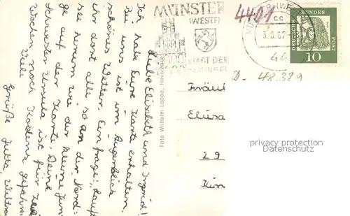 AK / Ansichtskarte Muenster_Westfalen Longinusturm in den Baumbergen Aussichtsturm Muenster_Westfalen