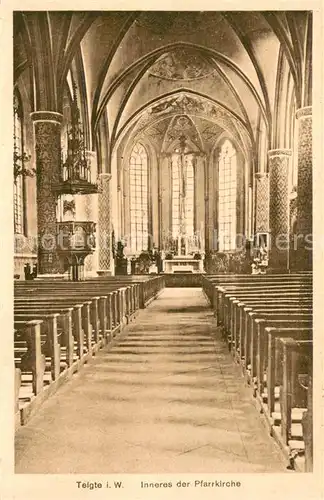 AK / Ansichtskarte Telgte_Warendorf Inneres der Pfarrkirche Telgte Warendorf