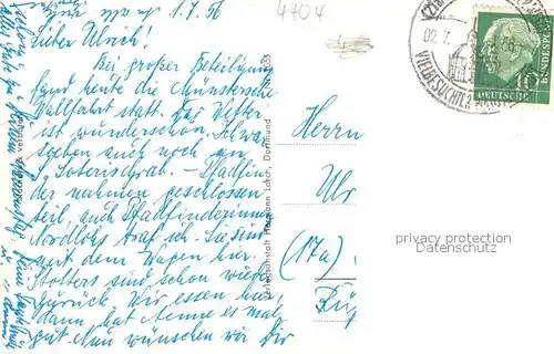 AK / Ansichtskarte Telgte_Warendorf Ems Promenade mit Blick zur Kirche Telgte Warendorf