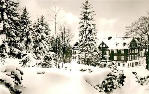 AK / Ansichtskarte Jagdhaus_Schmallenberg Gasthof Wiese Winterlandschaft 