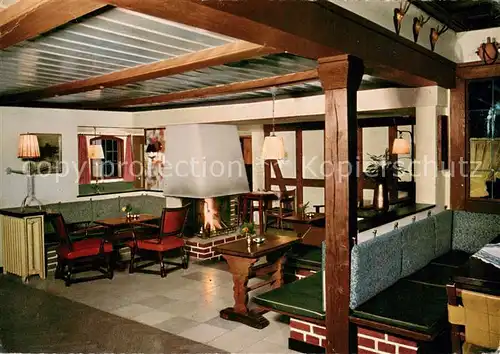 AK / Ansichtskarte Jagdhaus_Schmallenberg Gasthof Wiese Gastraum Kaminzimmer 
