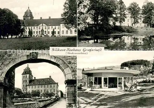 AK / Ansichtskarte Grafschaft_Sauerland Silikose Kurhaus Kloster Park Teich Grafschaft_Sauerland