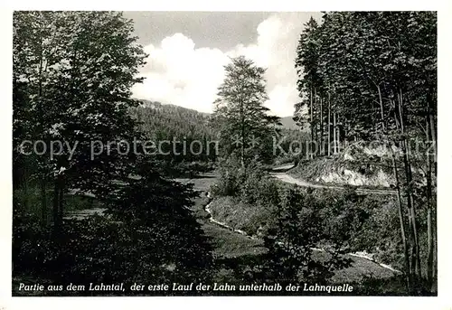 AK / Ansichtskarte Laasphe Lahntal erste Lauf der Lahn unterhalb der Lahnquelle Laasphe