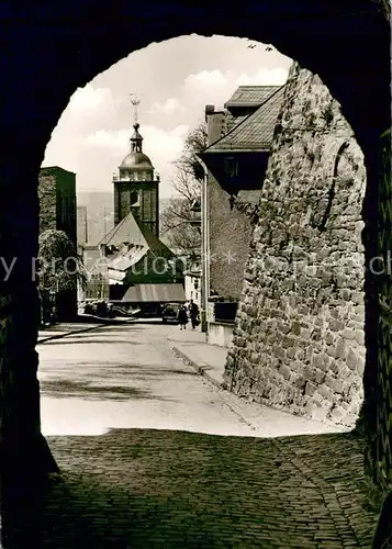 AK / Ansichtskarte Siegen_Westfalen Blick vom oberen Schloss zur Nikolai Kirche Siegen_Westfalen