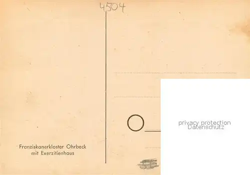 AK / Ansichtskarte Ohrbeck Franziskanerkloster mit Exerzitienhaus Ohrbeck