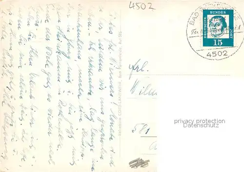 AK / Ansichtskarte Bad_Rothenfelde Weidtmanshof Kahnteich mit Saline Sanatorium Teutoburger Wald Bad_Rothenfelde