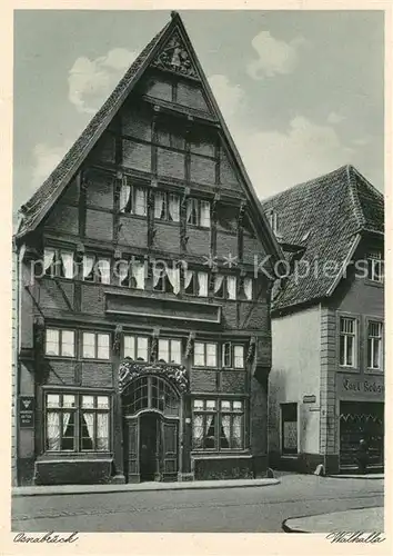 AK / Ansichtskarte Osnabrueck Walhalla Altstadt Historisches Gebaeude Kupfertiefdruck Osnabrueck