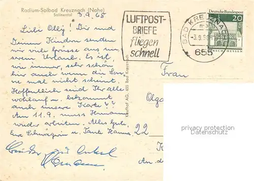 AK / Ansichtskarte Bad_Kreuznach Radium Solbad Salinental Bad_Kreuznach