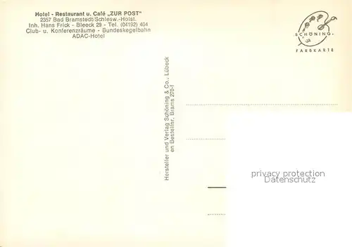 AK / Ansichtskarte Bad_Bramstedt Hotel Restaurant Cafe Zur Post Bad_Bramstedt