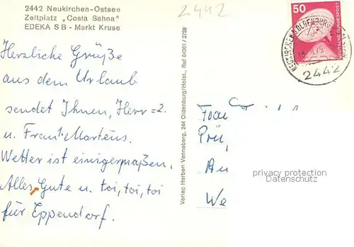 AK / Ansichtskarte Kraksdorf Zeltplatz Costa Sahna Strand Ostsee Kraksdorf