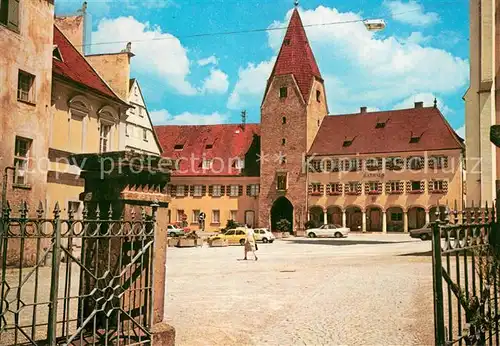AK / Ansichtskarte Weissenhorn Blick vom Schloss zum Rathaus Oberes Tor Weissenhorn