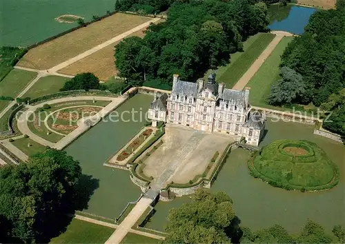 AK / Ansichtskarte Beaumesnil_Eure Le Chateau Vue aerienne Beaumesnil Eure