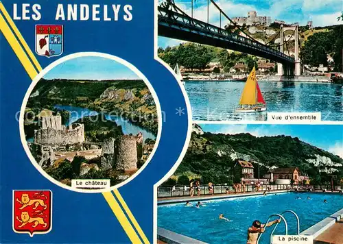 AK / Ansichtskarte Les_Andelys Le chateau Vue densemble La piscine Les_Andelys