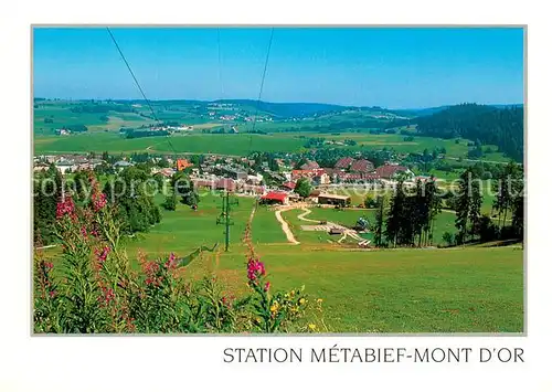 AK / Ansichtskarte Mont_d_Or Station Metabief Vue generale depuis les pistes ou fleurit l epilobe Mont_d_Or
