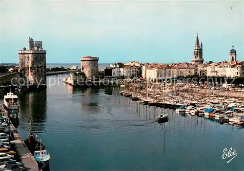 AK / Ansichtskarte La_Rochelle_76 Le pittoresque port de peche et de plaisance Tours St Nicolas et de la Chaine Tour de la Lanterne 