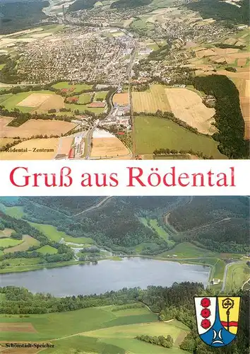 AK / Ansichtskarte Roedental Fliegeraufnahme Schoenstaedt Speicher Roedental