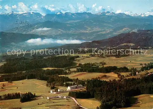 AK / Ansichtskarte Scheidegg_Allgaeu Fliegeraufnahme mit Kurhotel Scheidegg Scheidegg Allgaeu