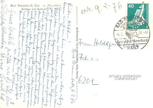 AK / Ansichtskarte Bad_Bramstedt Kurhaus und Kurhotel Fliegeraufnahme Bad_Bramstedt