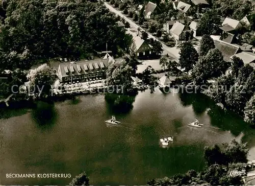 AK / Ansichtskarte Neukloster_Niederelbe Beckmanns Klosterkrug Fliegeraufnahme Neukloster_Niederelbe