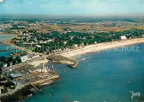 AK / Ansichtskarte Carnac_56 La grande plage et le club nautique Vue aerienne 