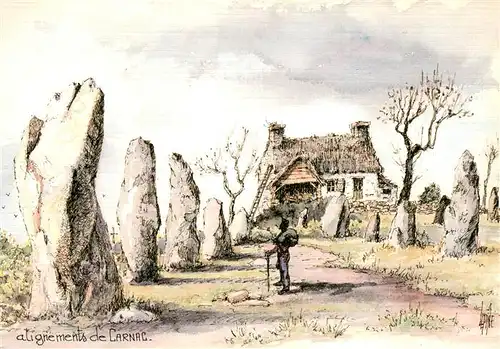 AK / Ansichtskarte Carnac_56 Aquarelle originale 