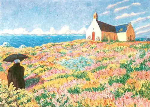 AK / Ansichtskarte Ile_de_Groix Le Paradis en Mer La chapelle de quelhuit au printemps  