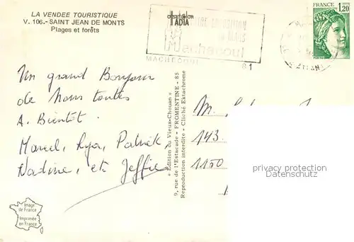 AK / Ansichtskarte Saint Jean de Monts Plages et forets Vue d ensemble Saint Jean de Monts