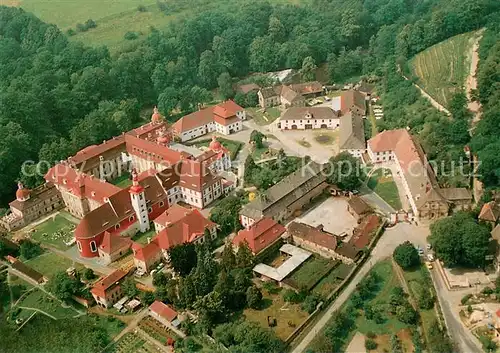 AK / Ansichtskarte Ostritz Zisterzienserinnenabtei Klosterstift St Marienthal Fliegeraufnahme Ostritz