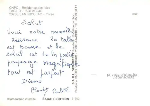 AK / Ansichtskarte Taglio Isolaccio Residence des Isles Taglio Isolaccio