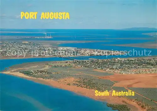 AK / Ansichtskarte Port_Augusta_Australien Looking South along Spencers Gulf Air View Port_Augusta_Australien