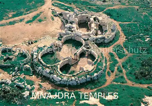 AK / Ansichtskarte Malta__Insel Mnajdra Temples Shrine to Mother Earth Fliegeraufnahme 
