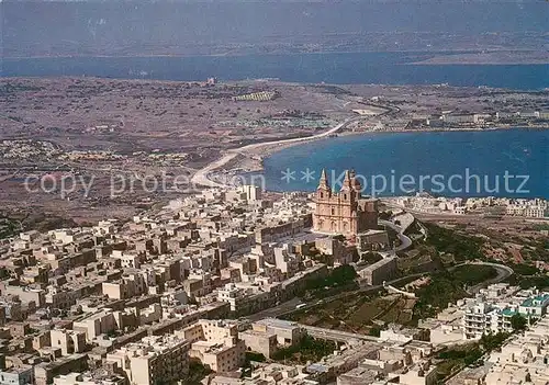 AK / Ansichtskarte Malta__Insel Mellieha Village Aerial View 