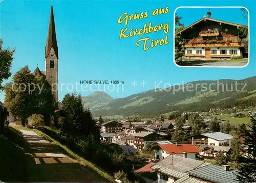 AK / Ansichtskarte Kirchberg_Tirol Fliegeraufnahme mit Hohe Salve Kirchberg Tirol