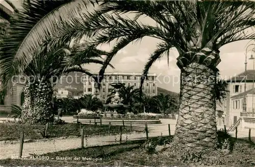 AK / Ansichtskarte Alassio Giardini del Municipio Fontana Alassio