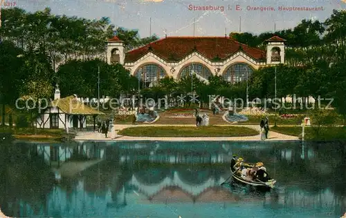 AK / Ansichtskarte Strassburg_Elsass Orangerie Hauptrestaurant Strassburg Elsass
