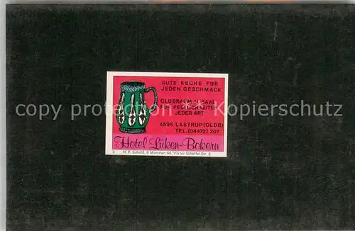 AK / Ansichtskarte Lastrup_Cloppenburg Hotel Lueken Bokern Lastrup_Cloppenburg