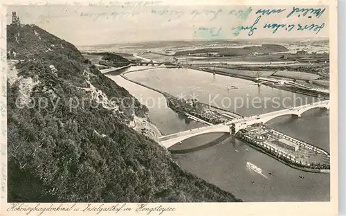 AK / Ansichtskarte Hohensyburg_Dortmund Denkmal und Inselgasthof im Hengsteysee 