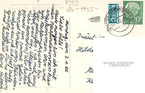 AK / Ansichtskarte Oer Jugendherberge Oer