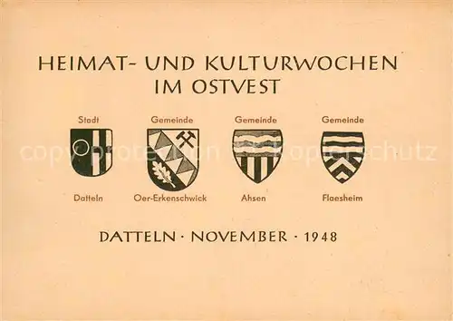 AK / Ansichtskarte Datteln Heimat  und Kulturwochen im Ostvest Nov. 1948 Datteln