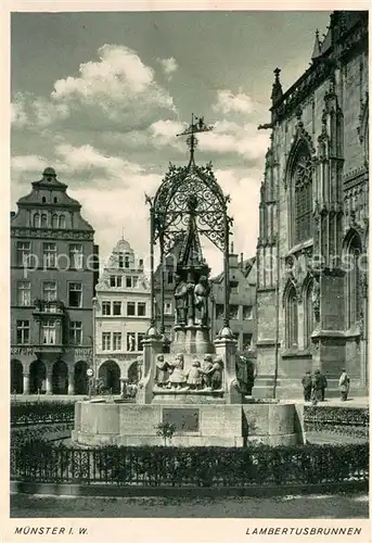 AK / Ansichtskarte Muenster_Westfalen Lambertusbrunnen Muenster_Westfalen