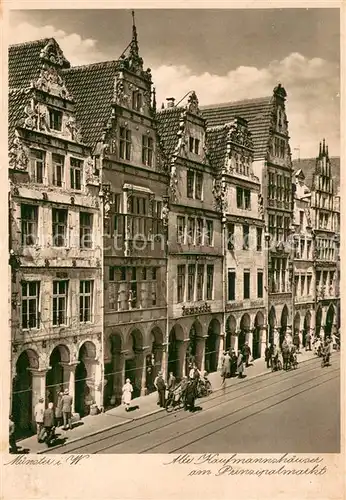 AK / Ansichtskarte Muenster_Westfalen Alte Kaufmannshaeuser am Prinzipalmarkt Muenster_Westfalen