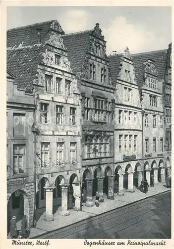 AK / Ansichtskarte Muenster_Westfalen Bogenhaeuser am Prinzipalmarkt Muenster_Westfalen